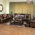 مبلمان راحتی چرم کارن رنگ قهوه ای