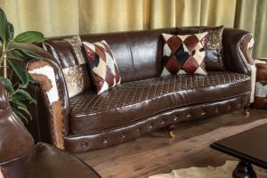 مبلمان راحتی چرم کارن رنگ قهوه ای - Image 9