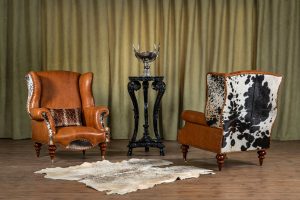 مبلمان چرم راحتی مکزیکی رنگ عسلی - Image 3