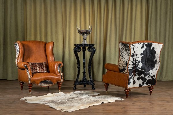 مبلمان چرم راحتی مکزیکی رنگ عسلی - Image 3