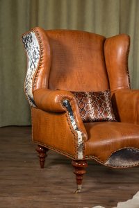 مبلمان چرم راحتی مکزیکی رنگ عسلی - Image 4