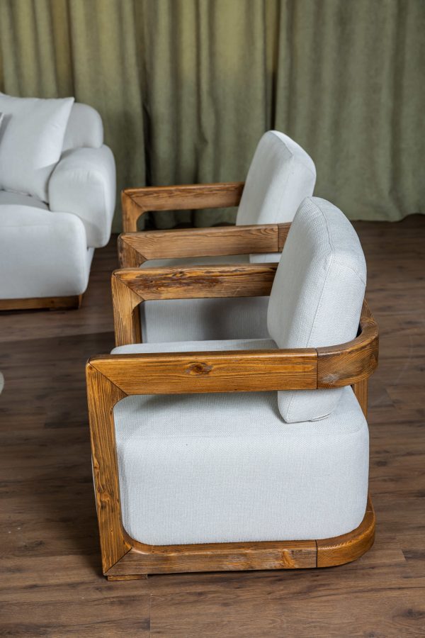 مبلمان راحتی رنگ سفید - Image 10