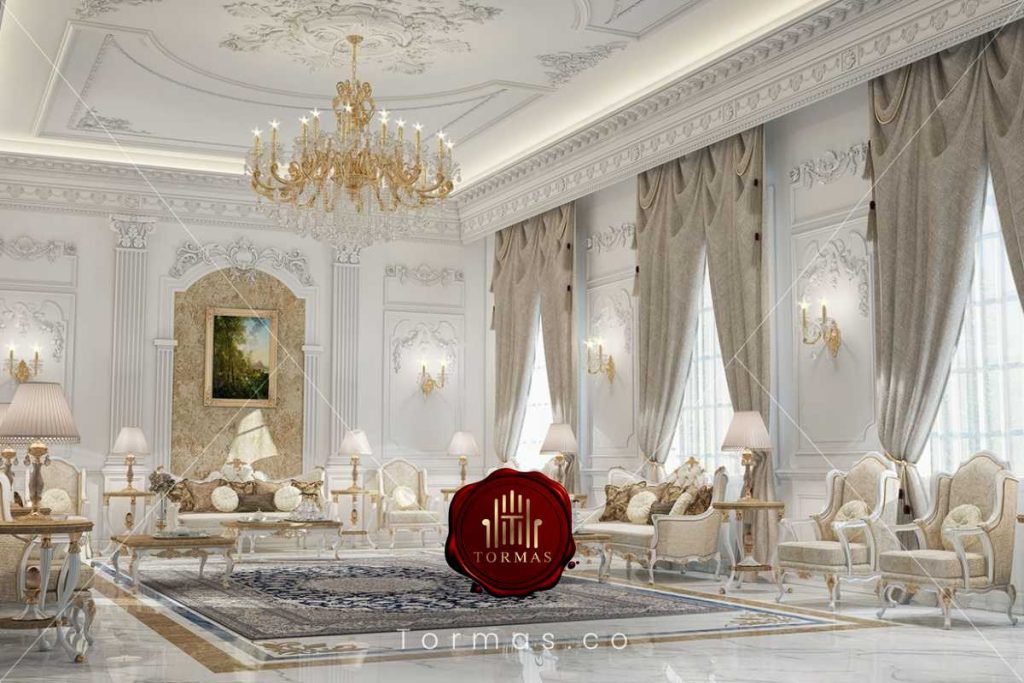خانه لوکس با مبلمان نئوکلاسیک