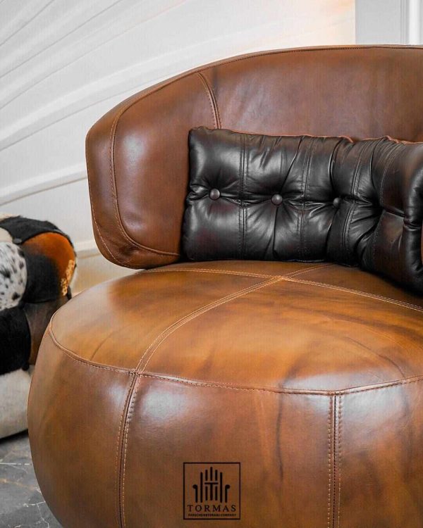 مبلمان چرم راحتی امریکایی - Image 10