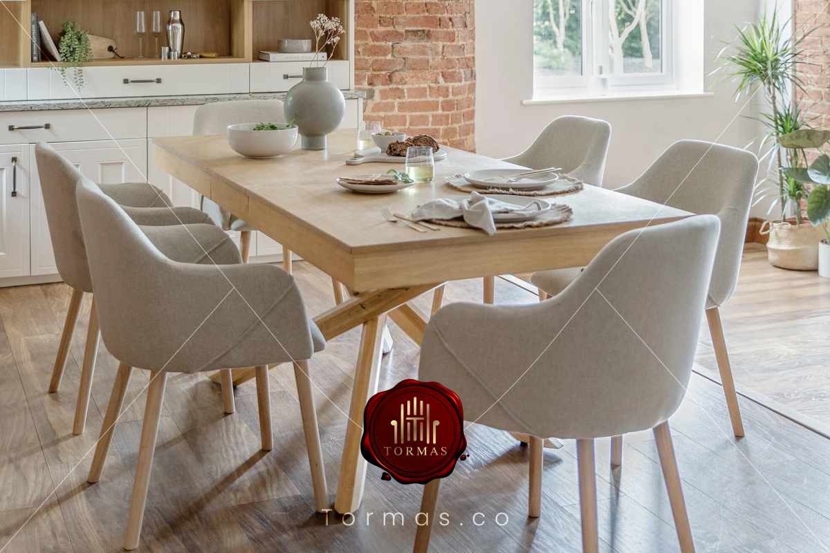 ابعاد میز ناهارخوری ۶ نفره